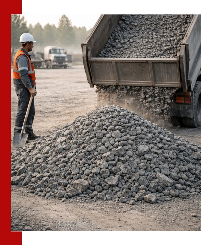 Гранитный щебень фракции 100–201 для строительства в Пензе