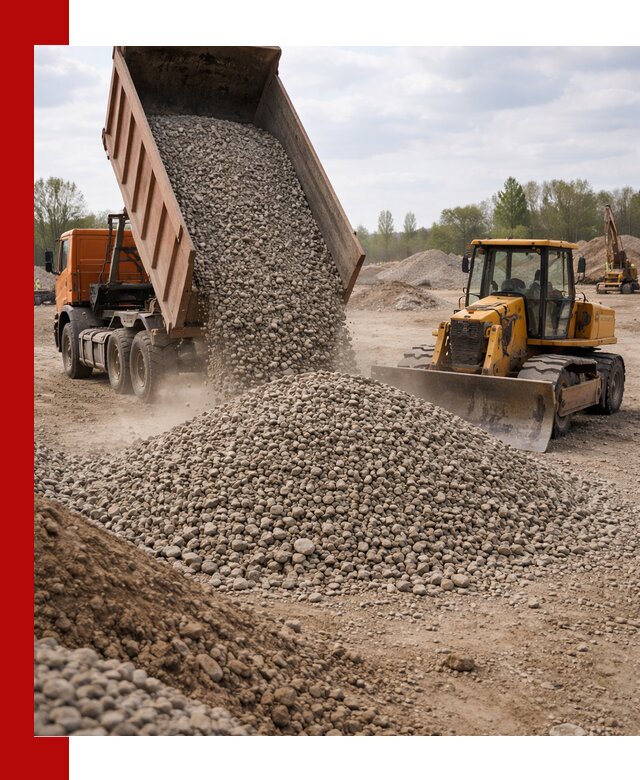 Доставка гравийного щебня фракции 40-70 в Пензе