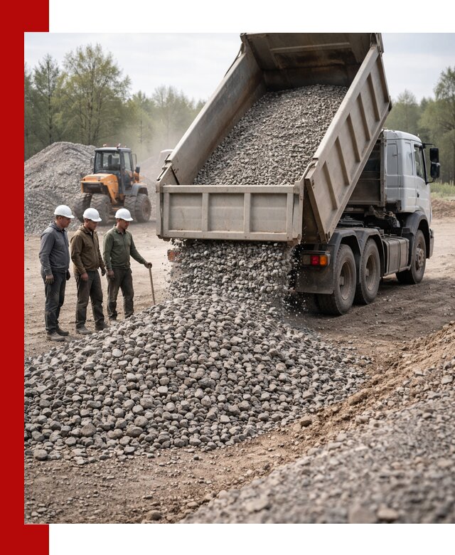 Доставка гравийного щебня фракции 70-120 в Пензе