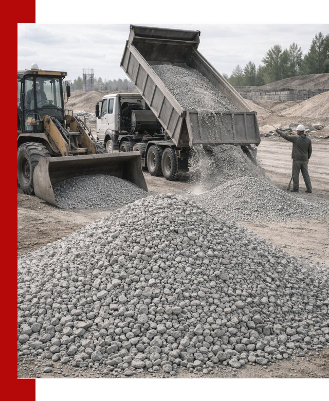 Доставка известнякового щебня фр. 5–20 в Пензе