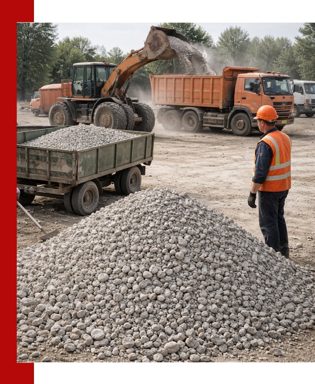 Доставка известнякового щебня фракция 20–40 в Пензе