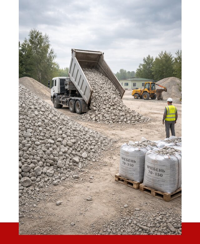 Известняковый щебень фракция 70-150 в Пензе от 1283 р. | ПРОНЕРУДПнз