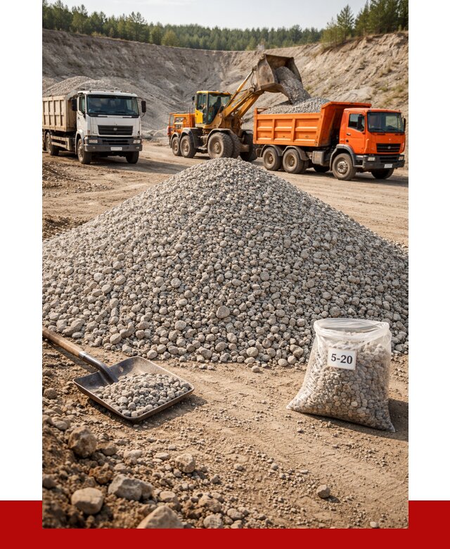 Доломитовый щебень фр. 5-20 в Пензе от 4311 р. | ПРОНЕРУДПнз