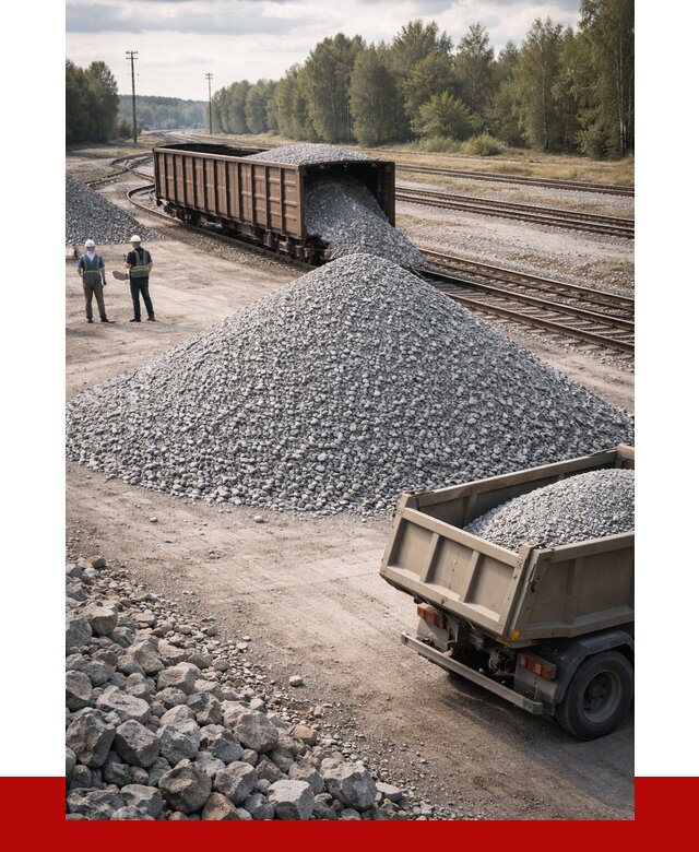 Железнодорожный щебень 20-60 в Пензе от 1745 р. | ПРОНЕРУДПнз