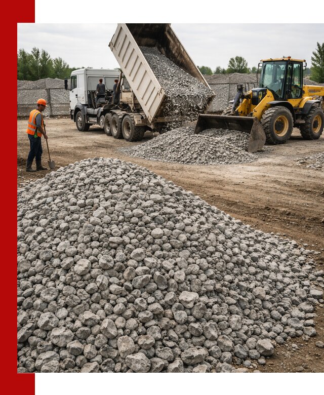 Доставка бетонного щебня фракции 40-70 в Пензе