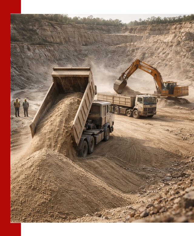 Карьерный песок навалом с доставкой в Пензе