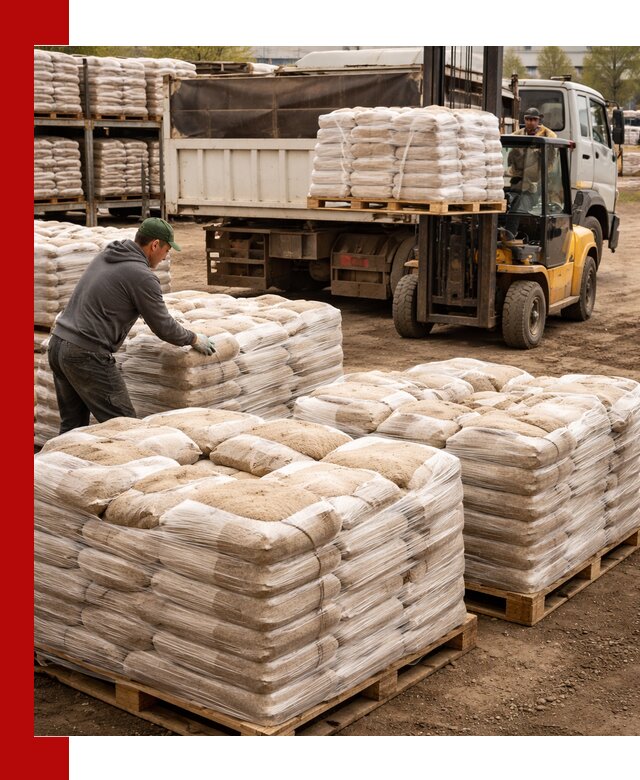 Карьерный песок в мешках с доставкой в Пензе