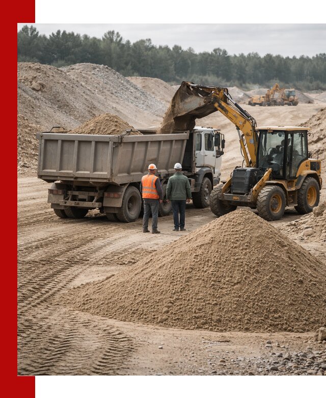 Карьерный среднезернистый песок с доставкой в Пензе