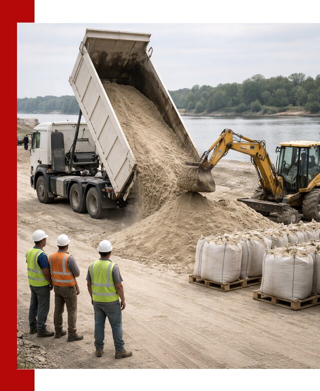 Доставка речного песка в Пензе самосвалами и погрузкой