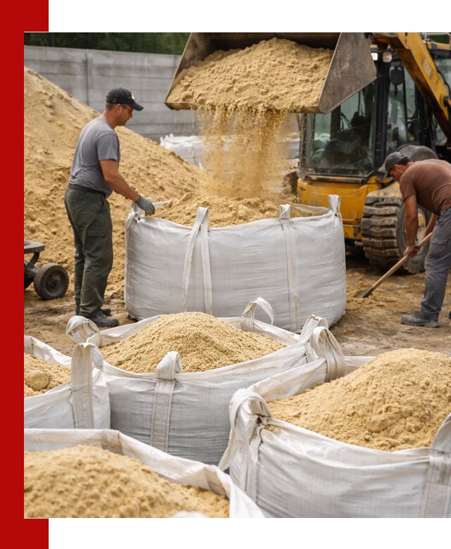 Поставка качественного песка для кладки в Пензе