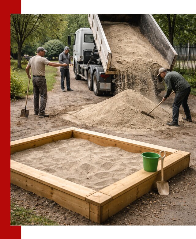 Песок для песочницы с доставкой в Пензе недорого и чистый