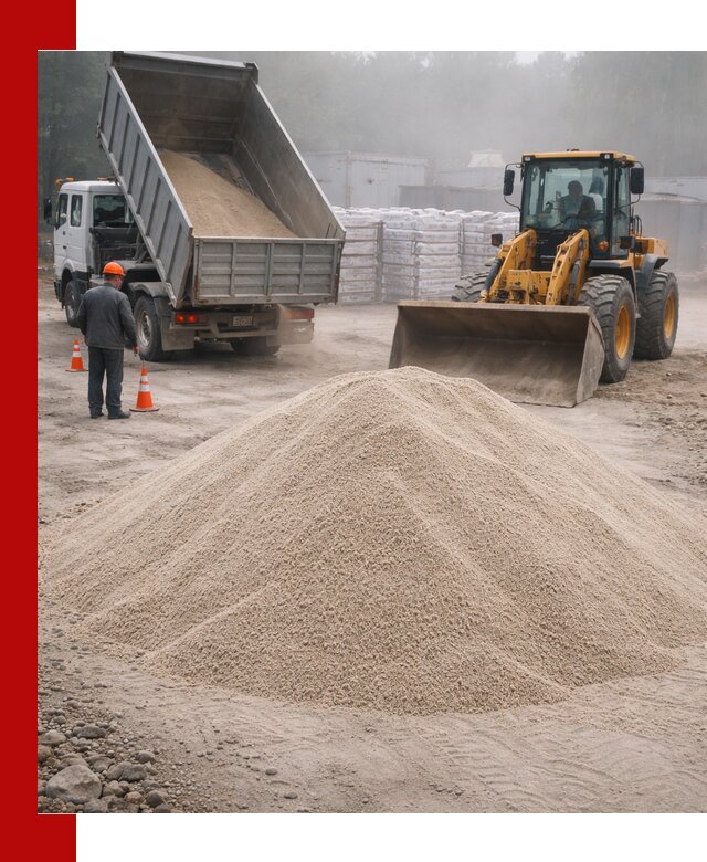Кварцевый песок фракция 0–8 для стройработ в Пензе