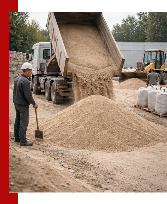 Кварцевый песок фракция 0–3 мм с доставкой в Пензе