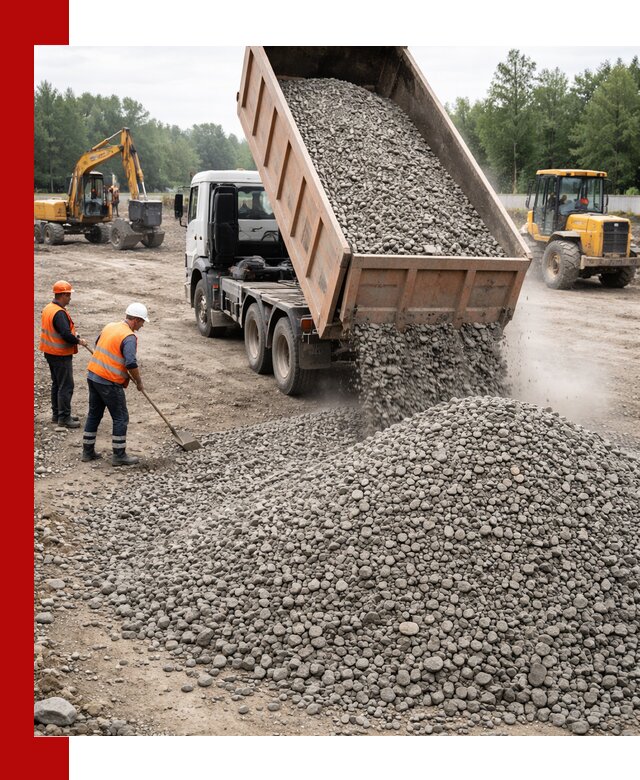 Доставка гравия фракции 40-70 в Пензе оптом и в розницу