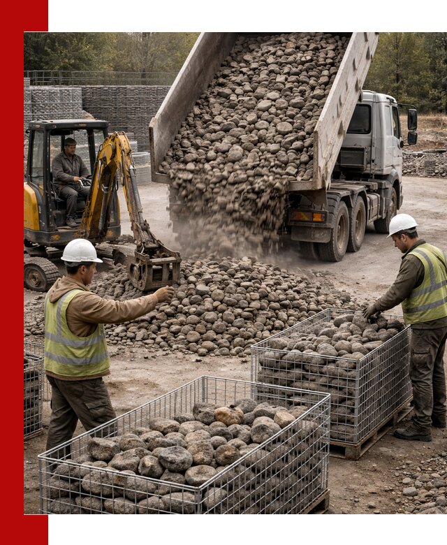 Камень для габионов фракция 100–201 в Пензе