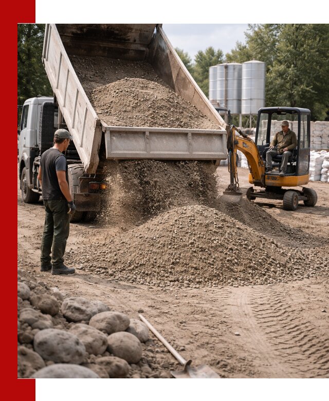 Доставка ПГС С3 в Пензе самосвалами и миксерами