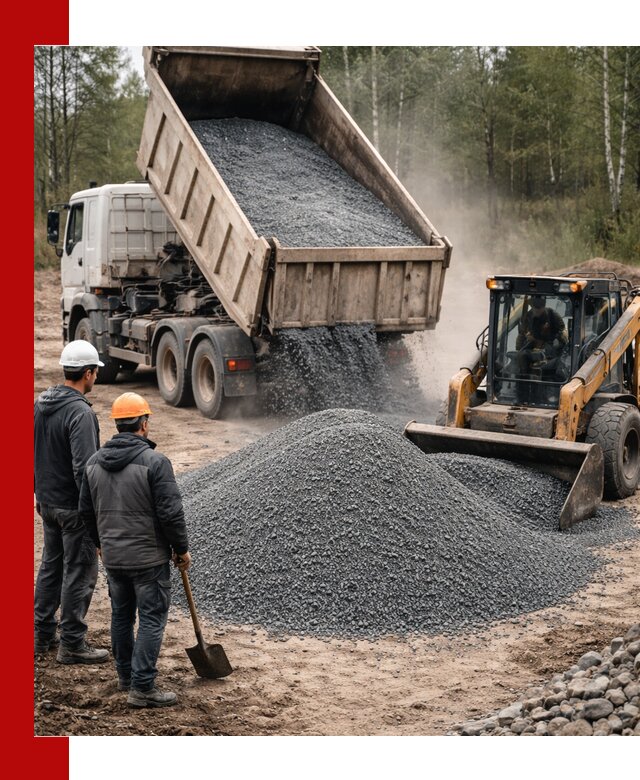 Гранитный отсев 0-5 с доставкой и разгрузкой в Пензе