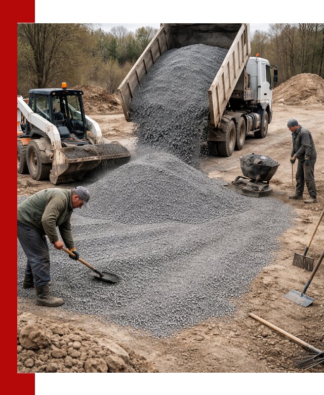 Отсев для подсыпки в Пензе — доставка и подсыпка на участок