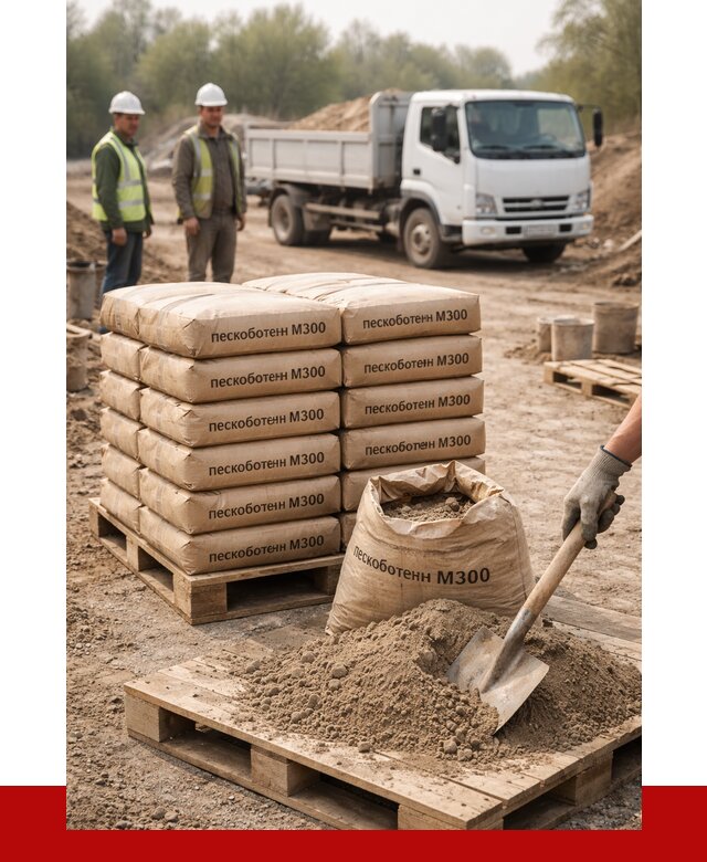 Пескобетон М300 в Пензе с доставкой от 4773 р. за куб | ПРОНЕРУДПнз
