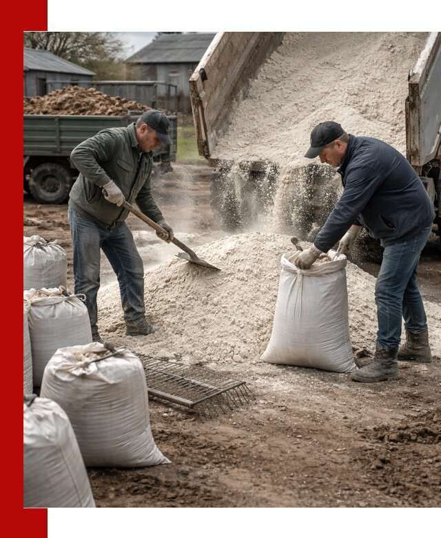 Доставка извести пушонки в Пензе оптом и мелким оптом