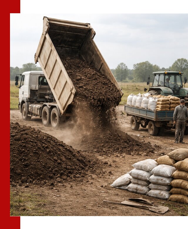 Доставка грунта и удобрений оптом в Пензе для сельхоз и строительства