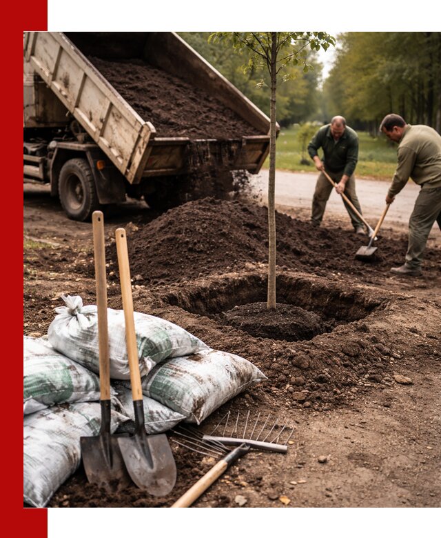 Грунт для посадки деревьев в Пензе — доставка и подготовка почвы