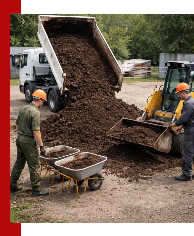 Доставка торфо-земляной смеси в Пензе для огорода и ландшафта