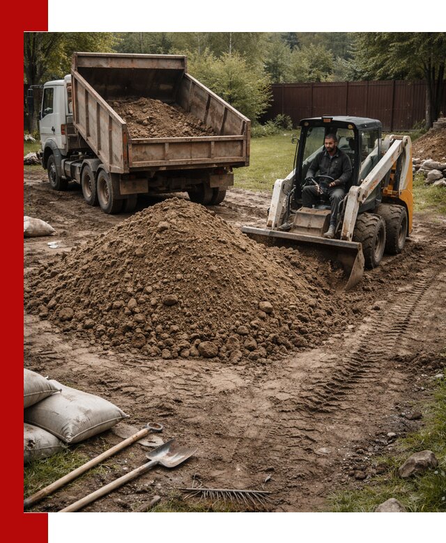 Суглинок для планировки участков в Пензе с доставкой и выгрузкой