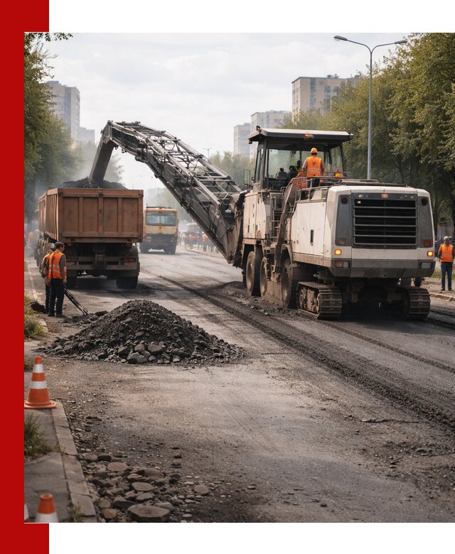 Фрезерованный асфальт в Пензе — удаление и вывоз старого покрытия