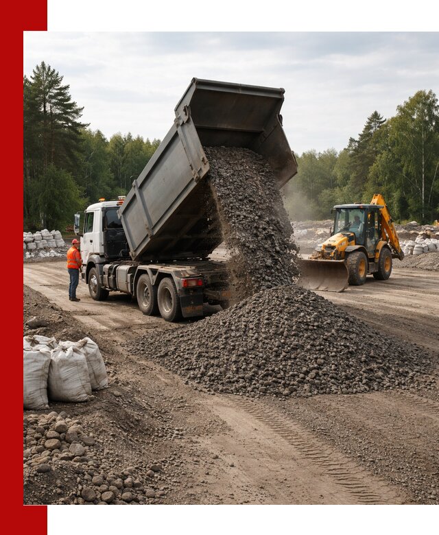 Доставка дробленого асфальта в Пензе для дорожных работ