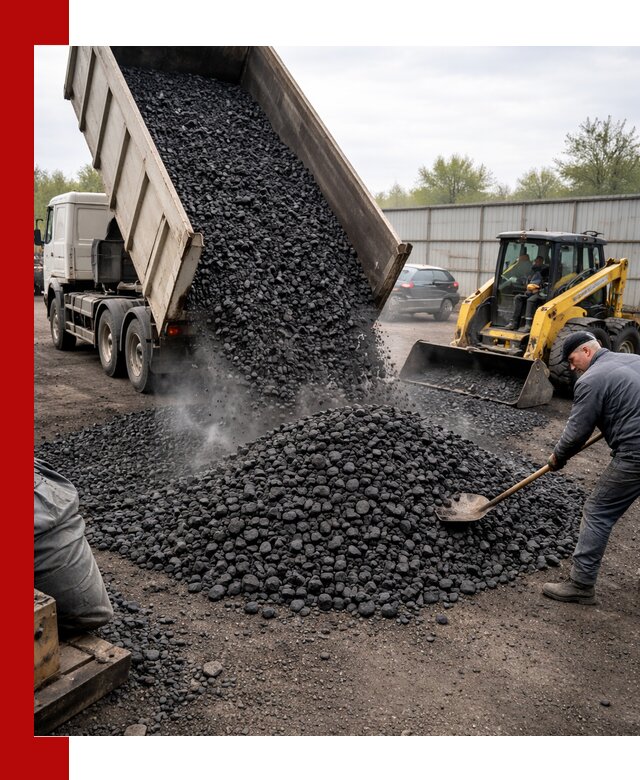 Доставка угля орех в Пензе оптом и в розницу