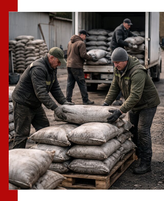 Доставка угля в мешках по выгодным ценам в Пензе