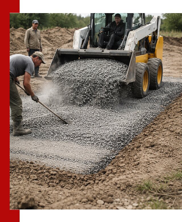 Устройство щебеночной подушки в Пензе для дорог и фундаментов